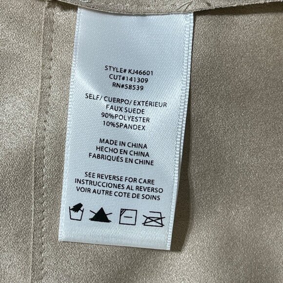 KUT From The Kloth Faux Suede Jacket Size M Medium Tan Drape Front - Picture 5 of 7